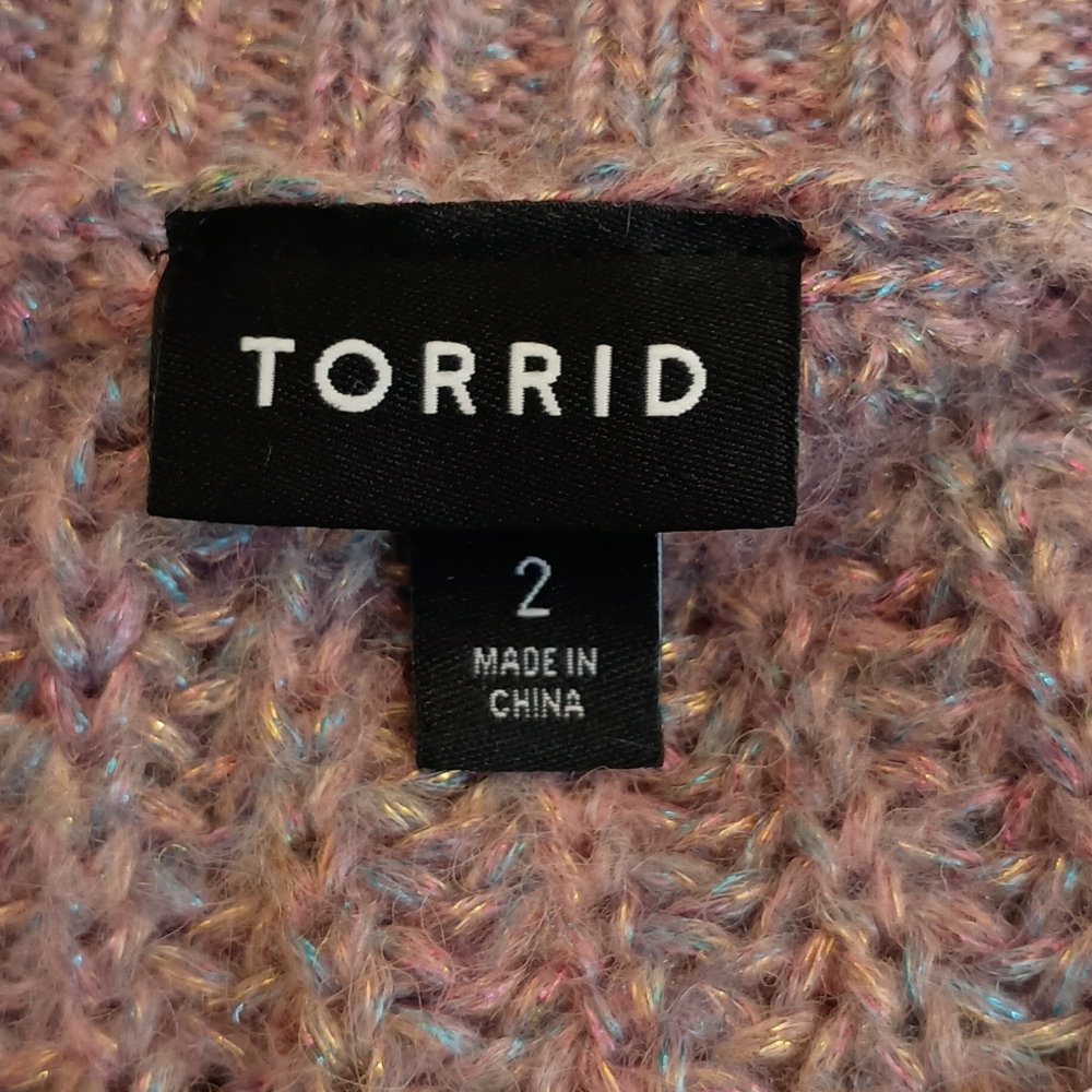 +SZ Torrid SZ 2 Lilac Open Cardigan - Picture 5 of 8